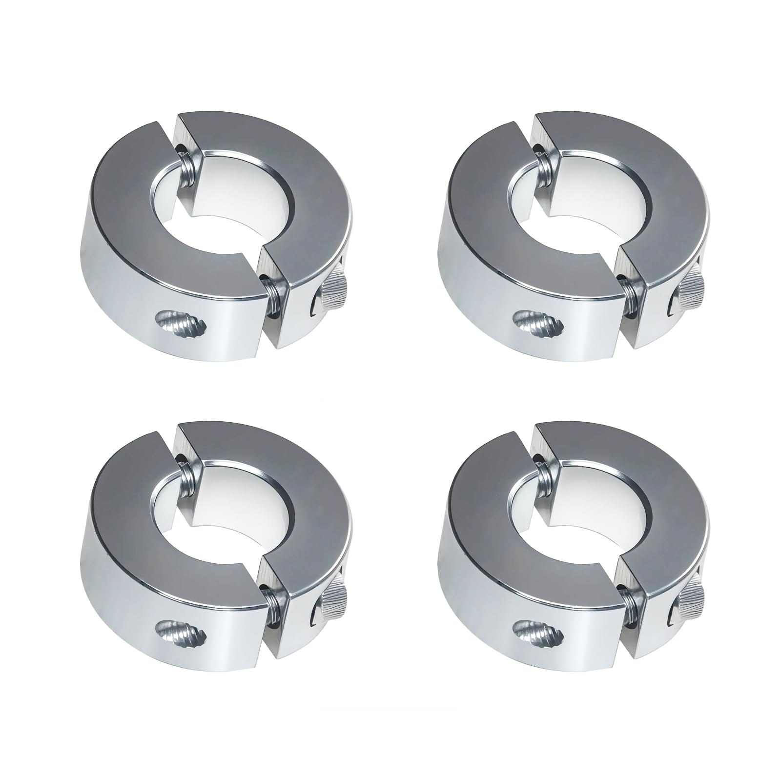 45 Carbon Steel Zinc Plated Double Split Clamp-On Shaft Collars